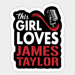 This Girl Loves James Sticker